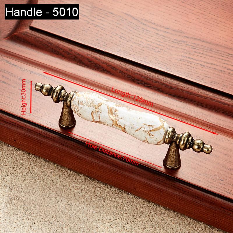 NAIERDI Marble Series Ceramic Cabinet Handles Zinc Alloy Cabinet Pulls Drawer Knobs Wardrobe Door Handles Furniture Handle