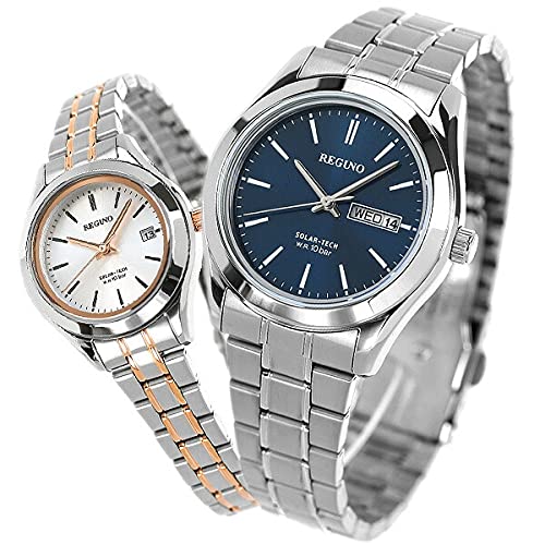 Citizen Pair Watch Reguno Solar KM1-211-71 KM4-139-91 Men’s and Women’s Wristwatch