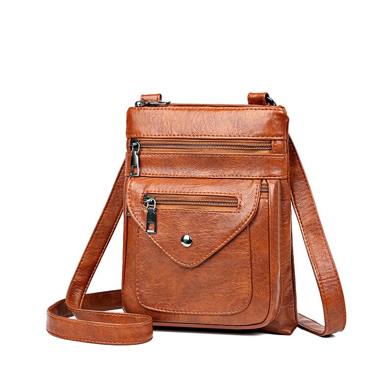 Damer Axelväska Liten Väska Kvinnor Casual Damplånbok Toppkvalitet Telefonficka Brun Kvinnor Mode Crossbody-väskor För Flickor