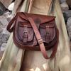 Handmade Leather Crossbody Bag: Vintage Saddle Bag, Travel Handbag