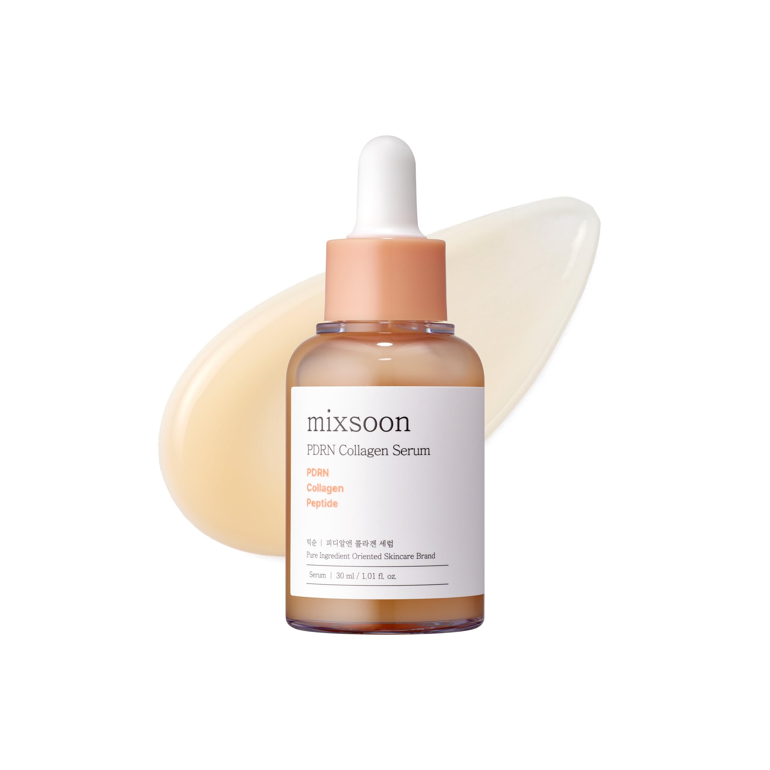 

mixsoon PDRN Collagen Serum made with clear suitable for sensitive prevents rough mildly naturally derived skin care 30ml, rice, firming, elasticity,