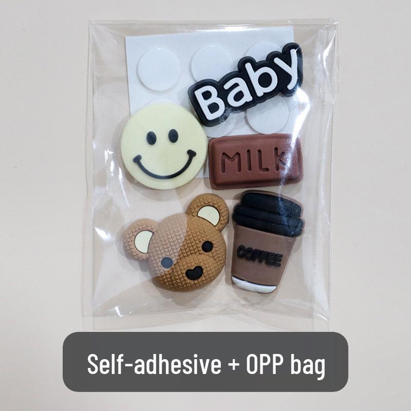 3D Cartoon Water Cup Sticker: Soft Glue Decoration, Mixed Style DIY, No-Trace Adhesive, Cute Phone Case, Refrigerator Magnet