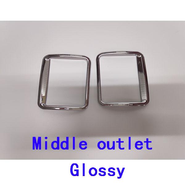 Car Garnish Cover Frame Lamp Trim ABS Front Air Condition Outlet Vent Hoods Part For Subaru XV 2012 2013 2014 2015 2016 2017