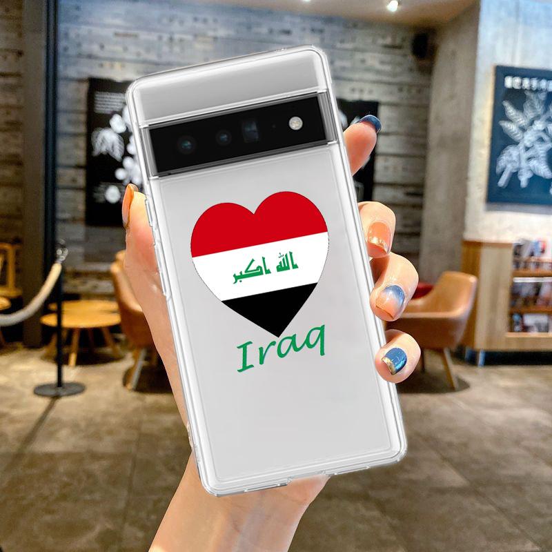 Saddam Hussein Iraq Flag Phone Case For Google Pixel 8 7 6 Pro 6A 5 4 5A 4A 3A XL 5G Silicone Shockproof Soft Clear Cover Fundas