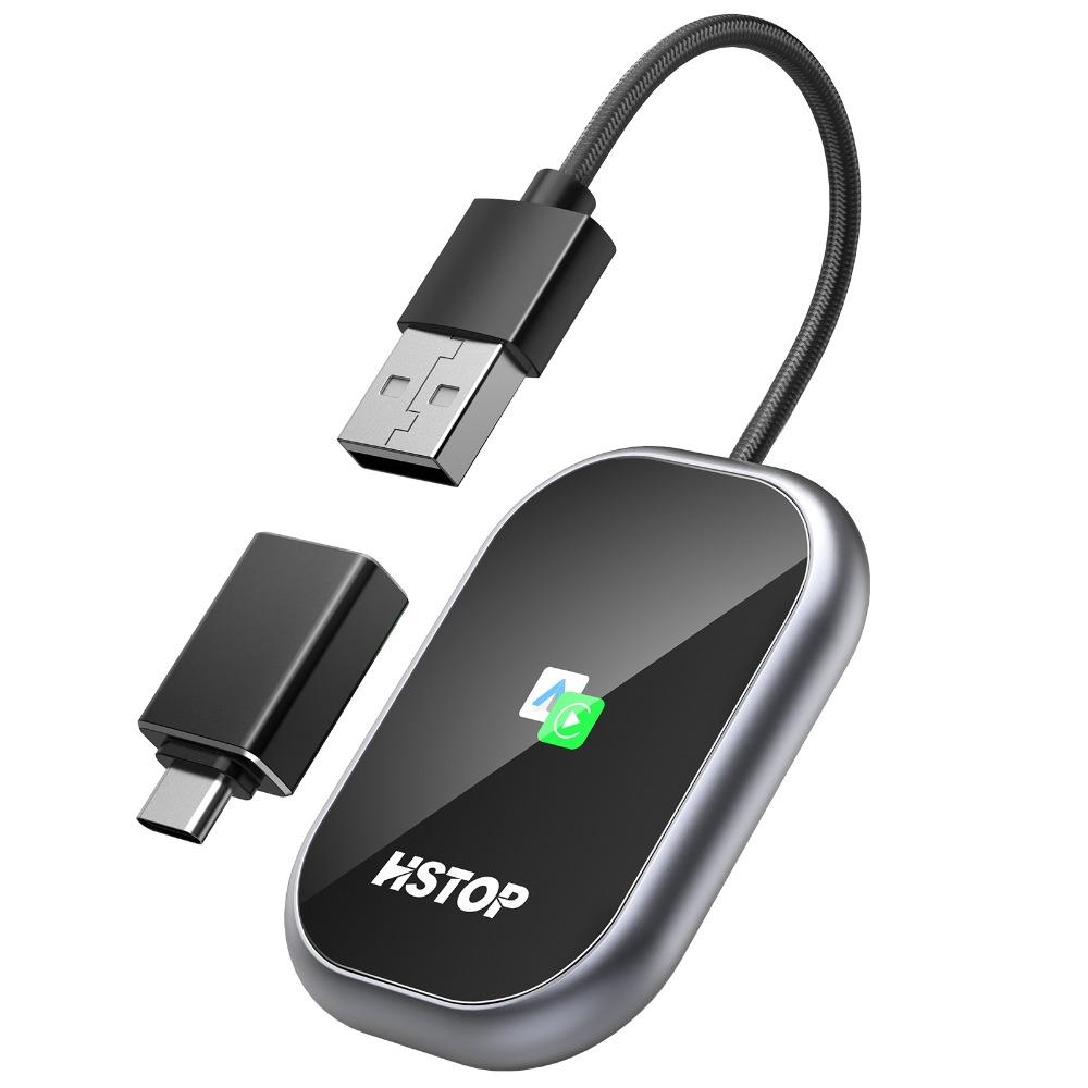 

Wireless CarPlay Adapter Converts Wired To Wireless CarPlay Dongle for IOS and Android Plug Play Auto Connect Zero Latency Fits