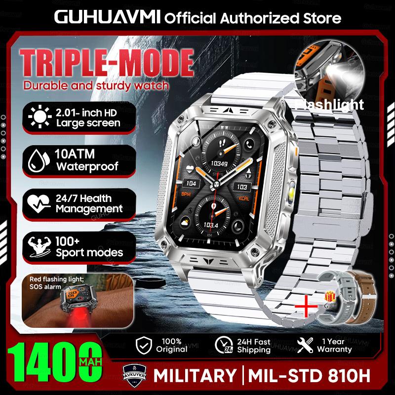 New 1400mAh Super Battery Durable Adult Smart Watch 2.01 inch GPS Trajectory 10ATM Waterproof BT Call Sports Smartwatch Men