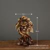 Imitation Wood Animal Head Resin Ornament Display Decoration Exhibit Statue Sculpture Statuette Figurines Knickknacks Crafts