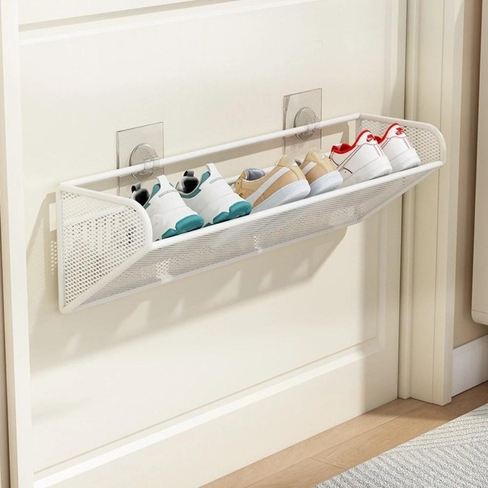 Door Mounted Shoe Rack Multi-Layer Wall-Mounted Storage Rack Hidden Storage Shelf  For Office