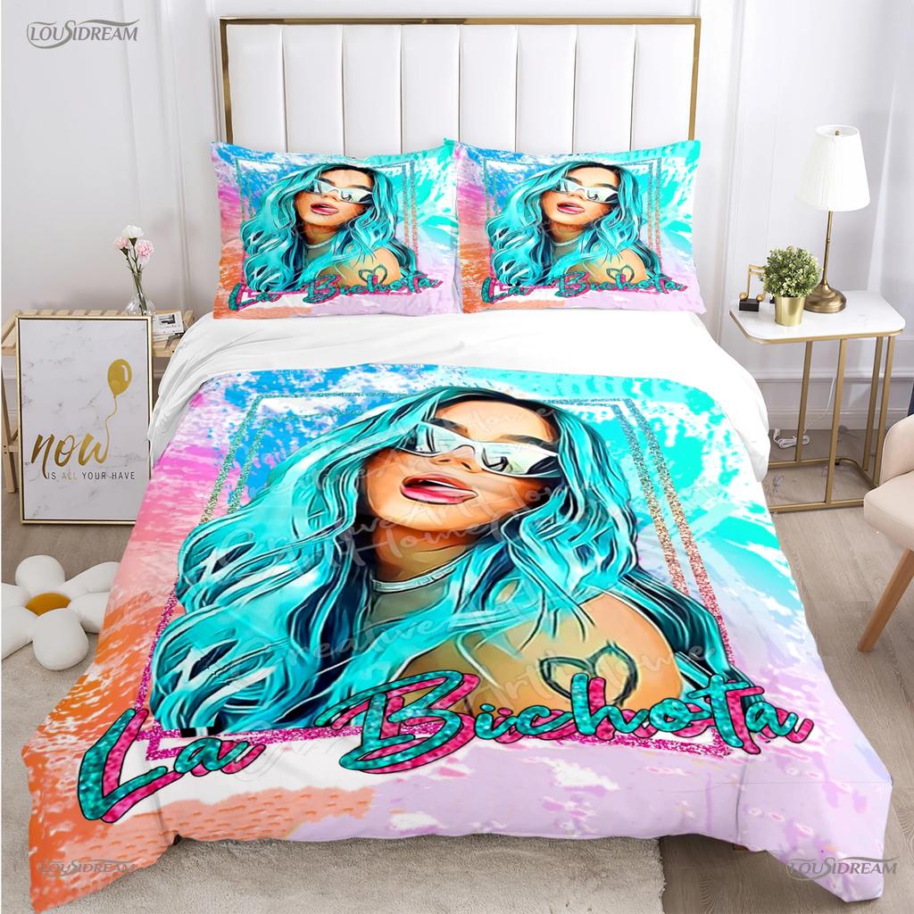 Comforter Casal Karol G Sexy Singer All Season Comforter Bedding Set Soft And S Single/Double/Queen/King