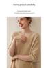 Women's 100% Cashmere Round Neck Long Knit Dress - Thickened Loose Fit for Autumn/Winter, Over-the-Knee Style.