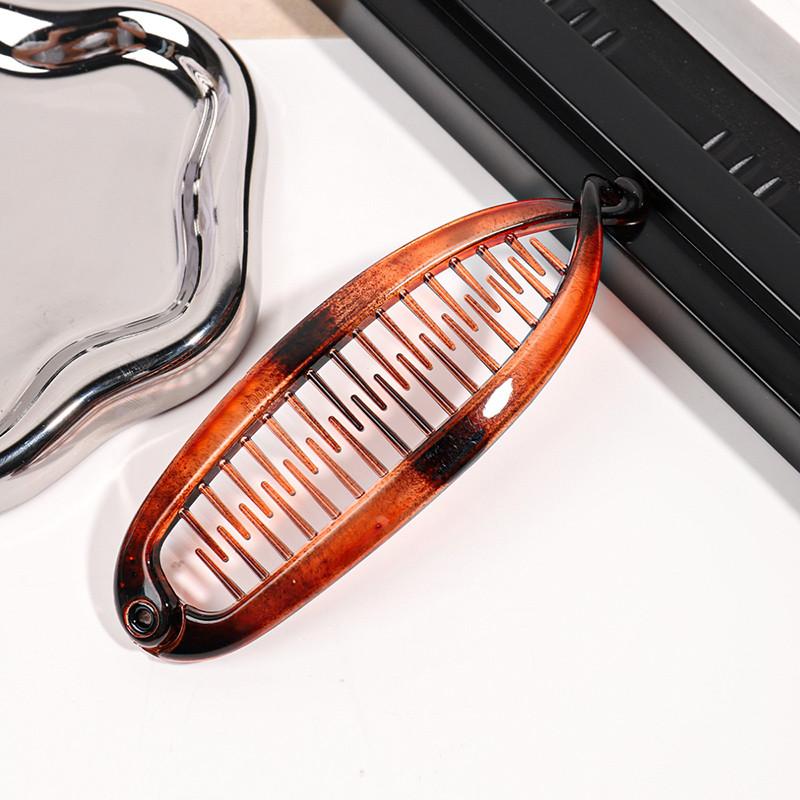 Korean Style Elliptical Hair Clip with Simple and Exquisite Back of The Head Banana Clip Hair Accessories