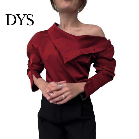 Versatile Women Top Shirt Button Splicing Turtleneck Long Sleeves Casual Loose Fit Solid Color Off-shoulder Blouse