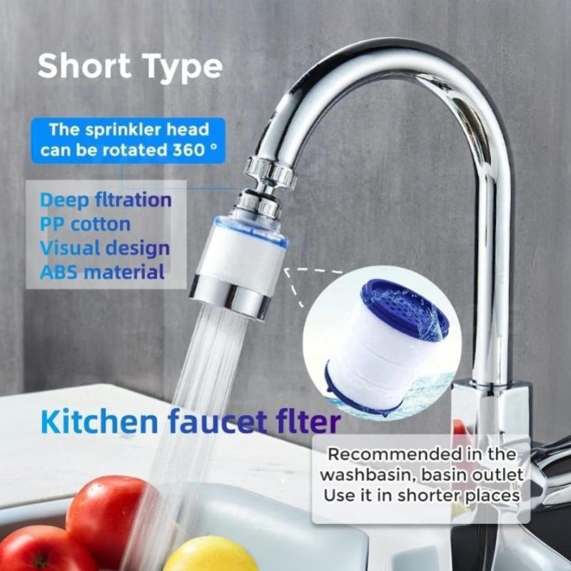 Filtre à Eau Universel pour Robinet Avec Rotation à 360 Degrés Et Filtration Efficace des Impuretés Parfait Pour la Cuisine Salle de Bain Usage Quotidien