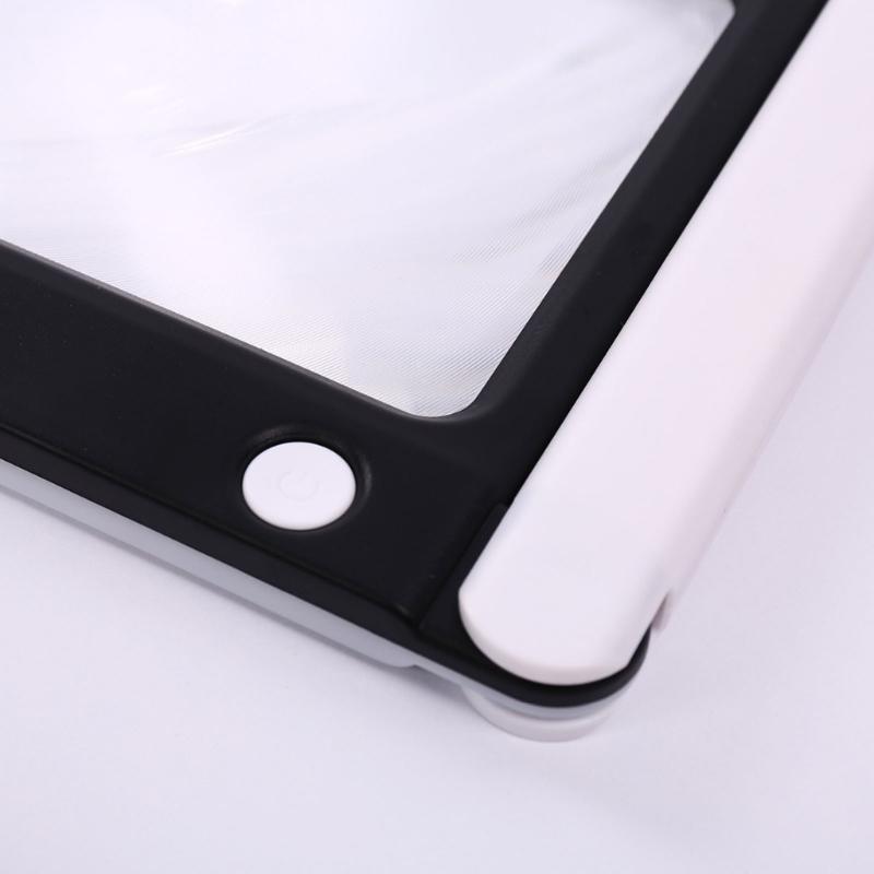 Handheld Magnifier with Bright LED Light Large Viewing Area Reading Aid with Light for Macular Degeneration Support
