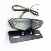 Ranzek Turn Signal Lamp License Plate Bracket Smoke Lens Integrated Tail Turn Signal Light