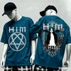Maglietta Him Band per Regalo Fan Unisex Unisex Harajuku Oversize Unisex Manica Corta Streetwear Alta Qualità Coppie Classica Morbida Maglietta