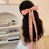 Smooth Satin Hair Ribbon Lace-up Bows Large Ponytail Holder Silky Bow Ponytails Hairpin Hair