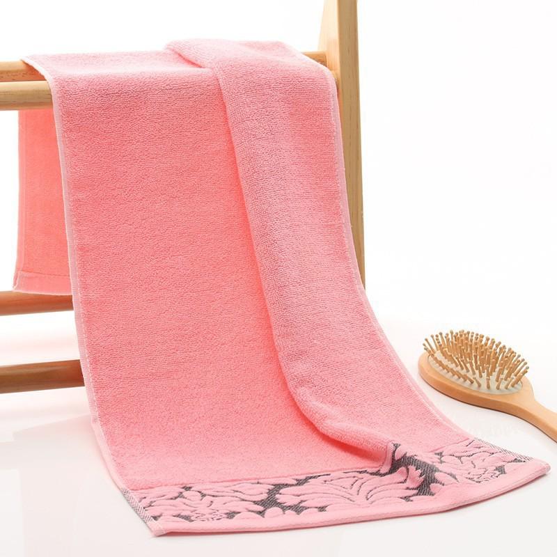 Absorbent Thickened Pure Cotton Bath Towel with Embroidered Souvenir Design