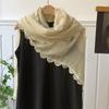 Scarf atmosphere solid color spring and autumn summer fashion lace silk scarf neck protection scarf shawl dual-purpose