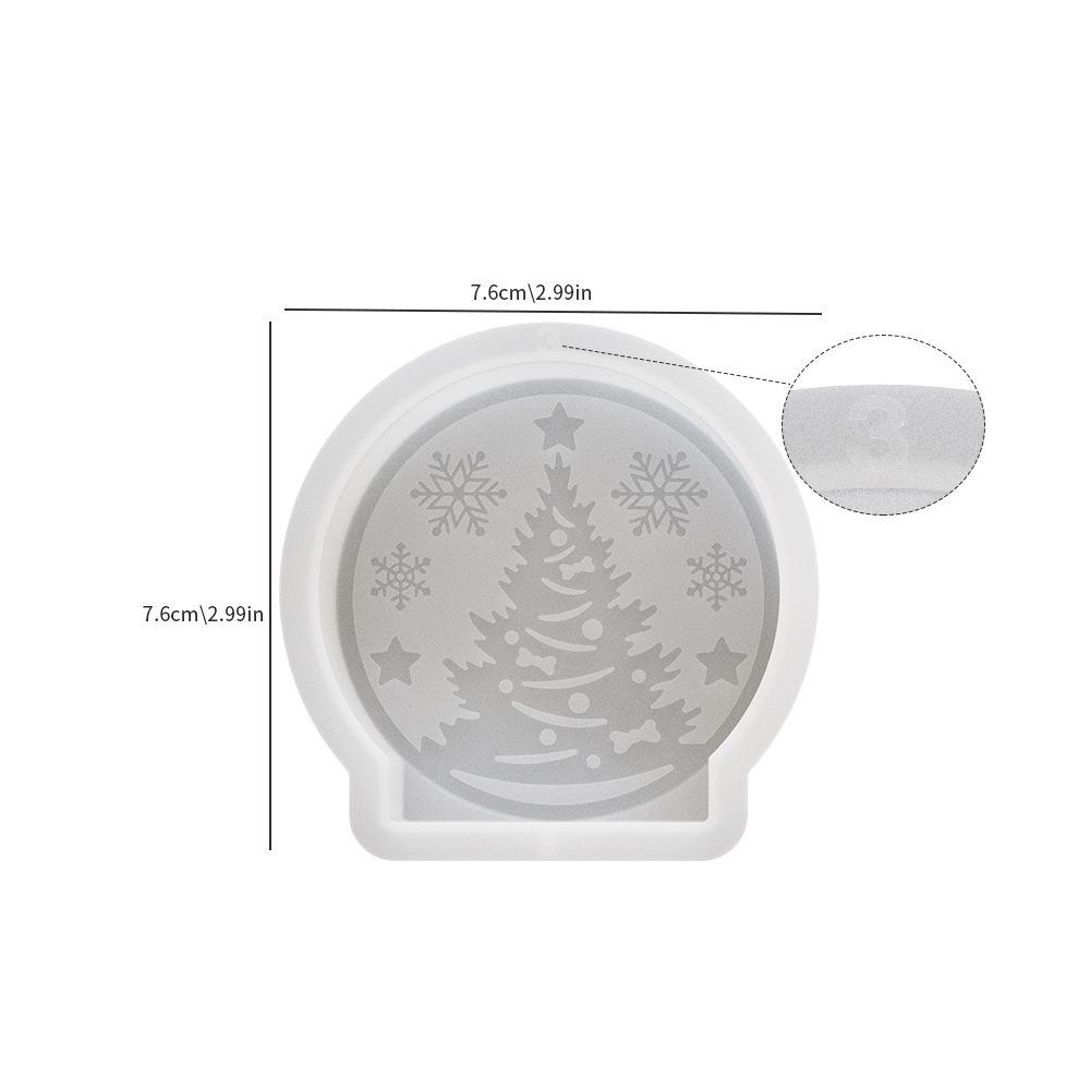 Silicone Christmas Candle Molds Handmade DIY Crafts Candle Ornament Mold Relief Christmas Ball Santa Claus Elk Snowman