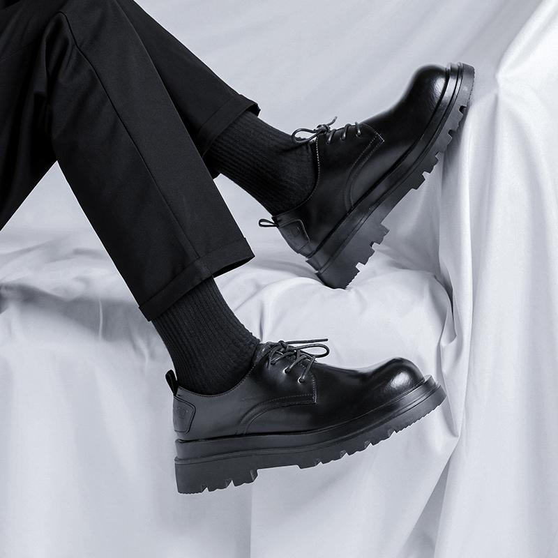 Leather Shoes For Man Genuine Leather Big Size Shoes High Quality Designer Formal Platform Casual Shoes Business