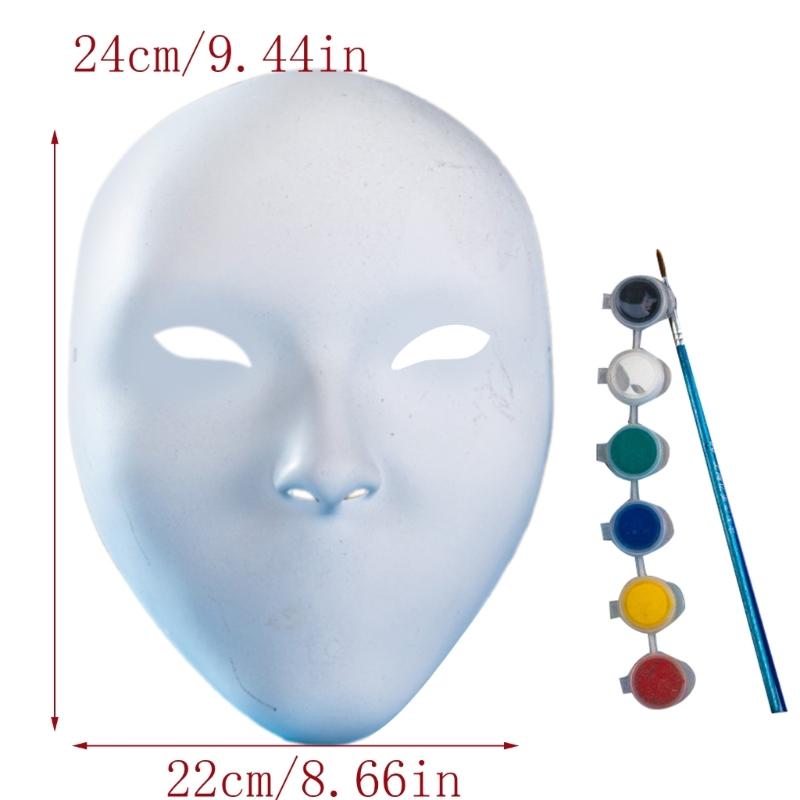 Nuo Operas Mask DIY Full Face Masks Plain White Mask Blank Paintable Mask Mardi Gras Mask Masquerades Mask Party Mask