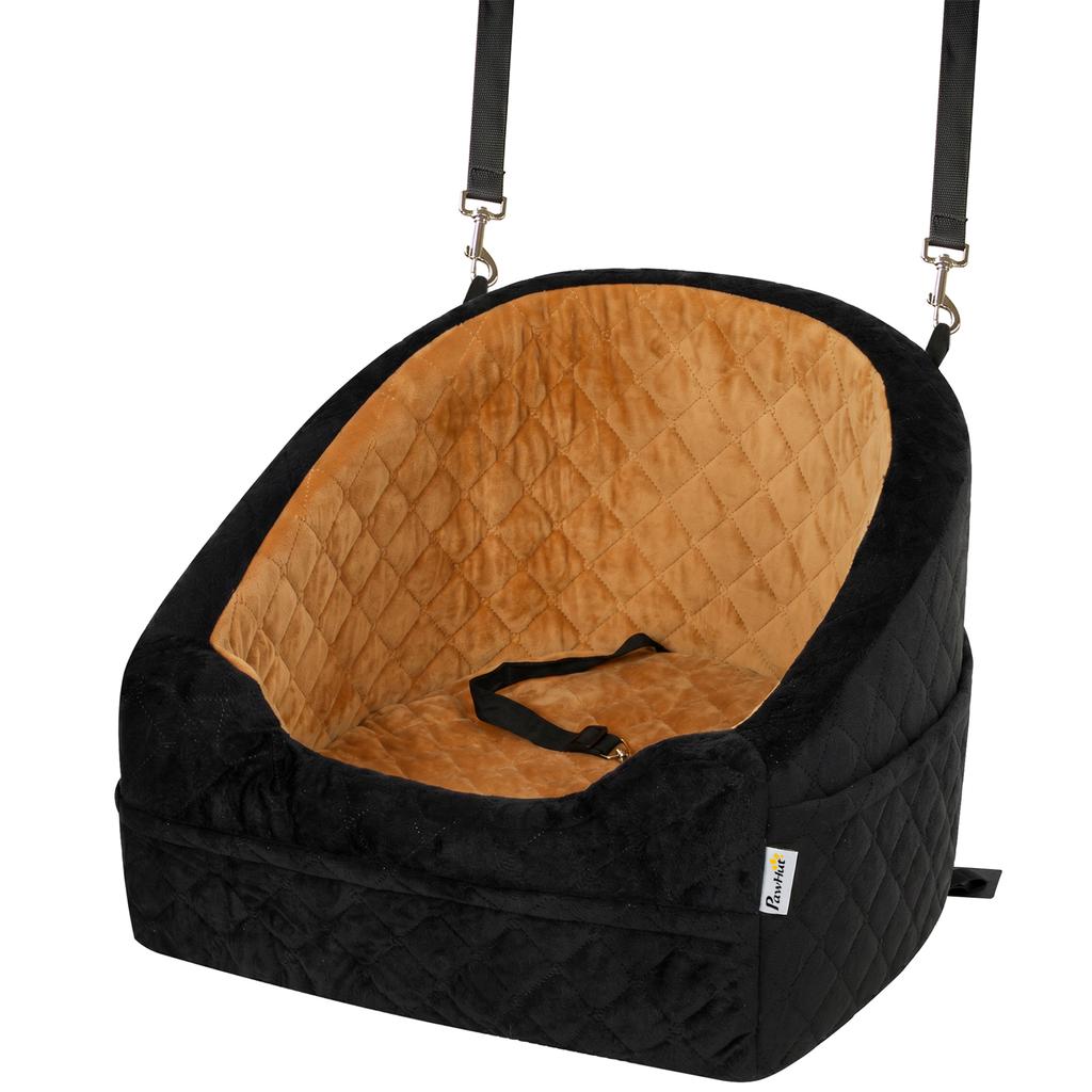 Dog Car Seat Detachable Washable for Small Breeds Under 10kg Brown