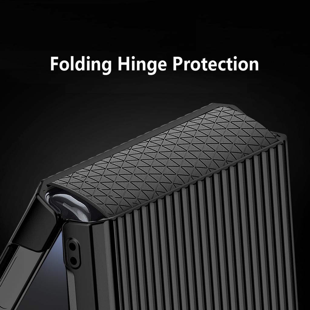 Carcasă pentru Samsung Galaxy Z Flip6 5G Stil Dungi Carcasă Dură din PC pentru Telefon cu Folie pentru Ecran/Obiectiv
