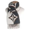 Excellent LOUIS VUITTON Scarf Duo Infinity fringe Noir wool mens M90806 Used
