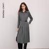 LANCY Women's Commuter Pleated Shirt Dress