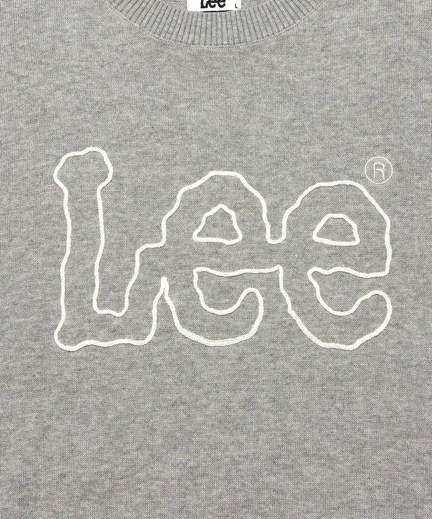LEE Big Twitch Logo Linen Blend Knit Grey