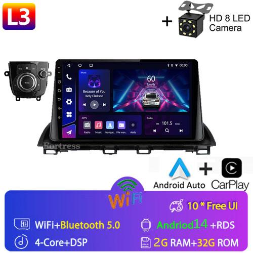 For Mazda 3 Axela 2013 - 2018 2 Din Android Car Stereo GPS WIFI FM Navigation Multimedia Video Player Head Unit Autoradio Radio