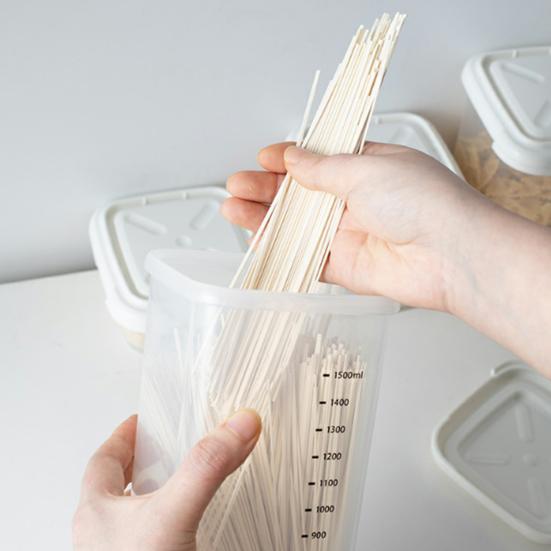 Food Jar Food Grade Dust-proof Plastic Scale Mark Style Food Sealing Jar for Home