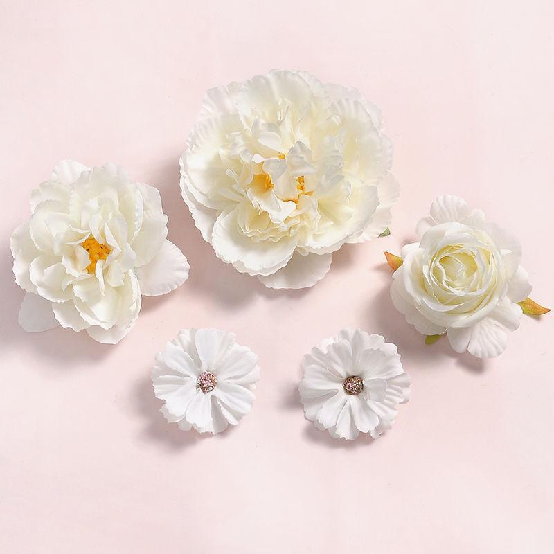 

Mixed Rose Artificial Flowers Silk Fake Flowers Heads for Home Room Decor Wedding Decoration DIY Craft Garland Gifts Accessories