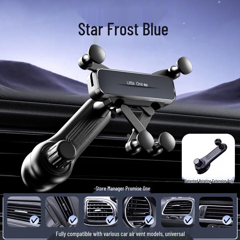 Cartoon Car Air Vent Phone Holder with Rotating Mini Gravity Design