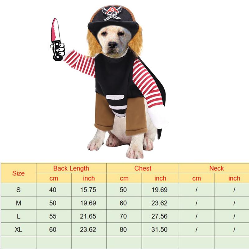 Pet Dog Halloween Costume Novelty Dogs Clothes Holding a Knife Christmas Clothing Funny Pet Cat Party Cosplay Apparel Outfits