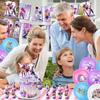 Birthday Theme Party Decoration Banner Pull Flag Cake Flag Balloon- Set