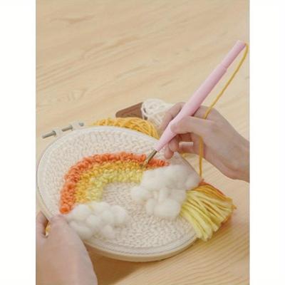 Adjustable Punch Needle Embroidery Thick Brass Needle Wool Felt Craft Poking Tools Pen DIY Magic Carpet Hook Needlework