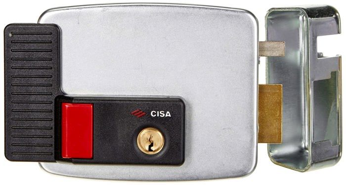 Verrou Électrique - Cisa - 11731701 - Galvanisé - 12 V - Argent