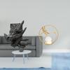 Crystal Bookend Sculpture Metal Book Holder Figurine Desk Ornament Decorative Stand for Bookshelf