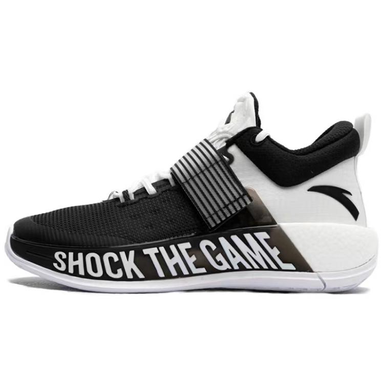 

Anta Hengsao4 Durable Breathable Low Top Basketball Shoes Men s Black White 44.5