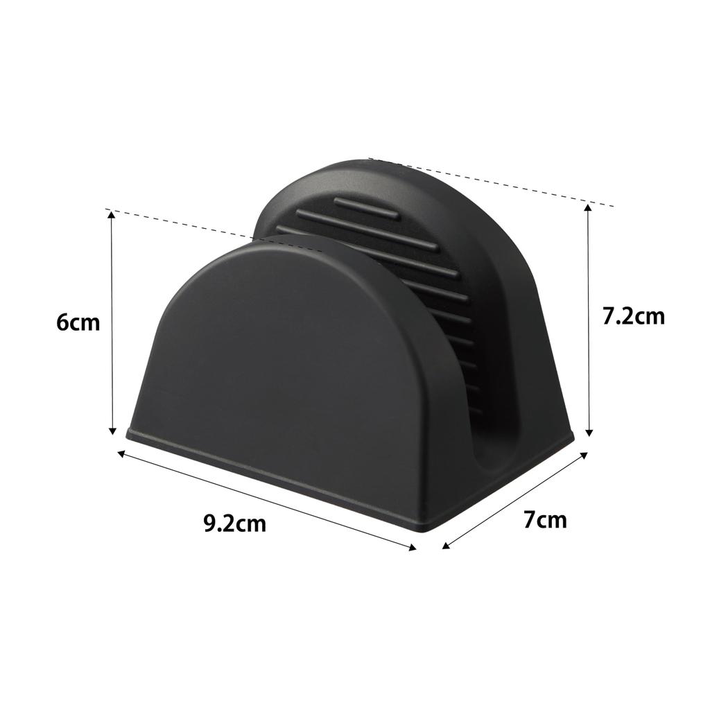 Yamazaki Jitsugyo Magnet Silicone Pot Holder Set of 2 Black x D7 x Tower Dishwasher Safe Floating Storage Mittens 1958 W9.2 H7.2cm (per piece)
