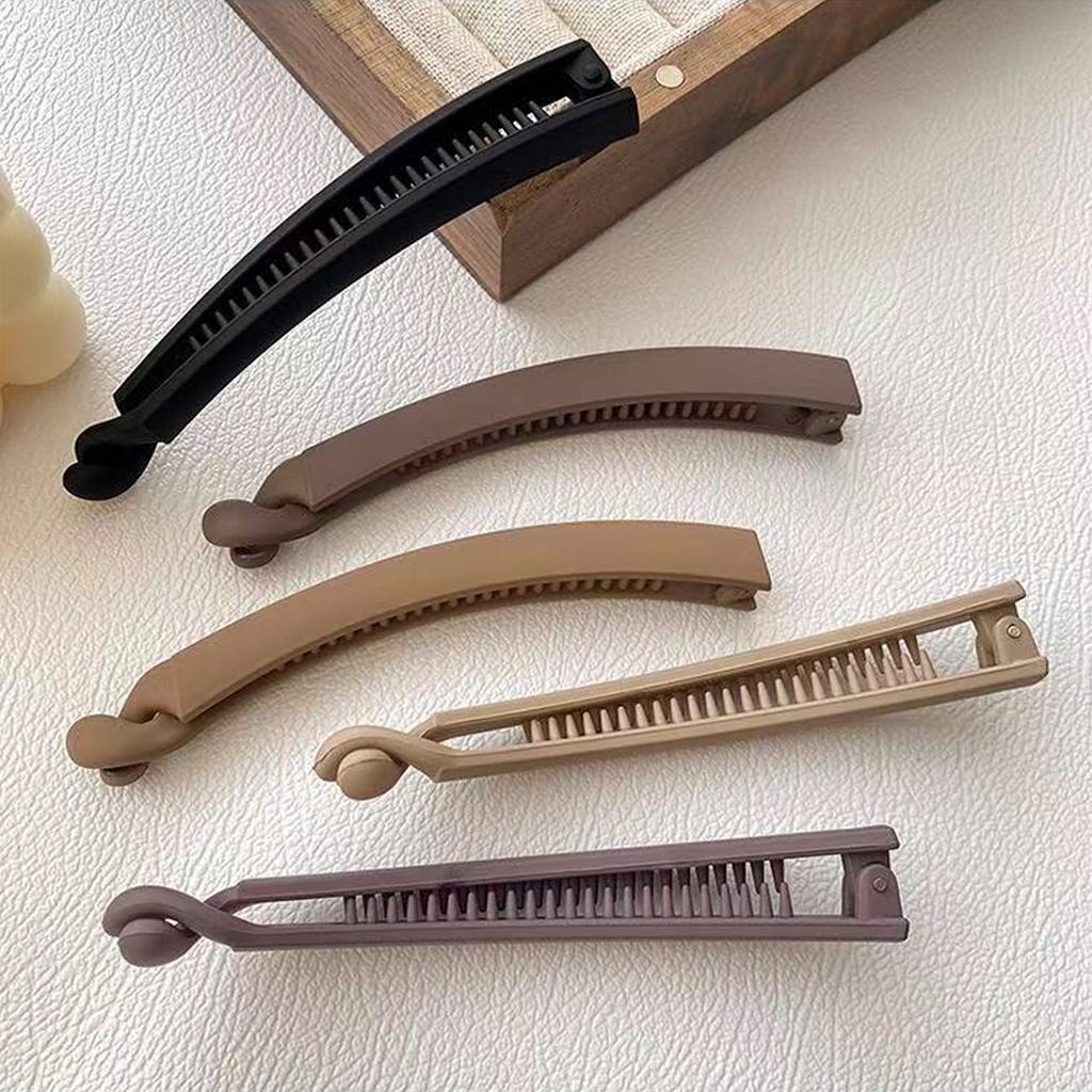 5pcs/4pcs matte banana clip vertical clip hair clip on the back of the head, new hairpin seamless ponytail clip headpiece