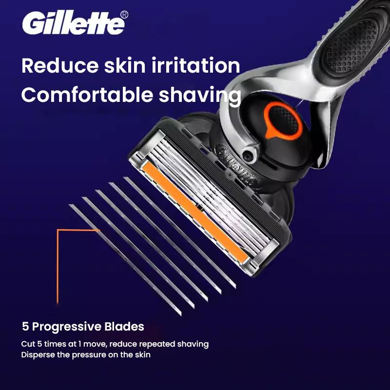 Gillette Fusion 5 Razor 1 Handle 4 Razor Heads 1 Stand