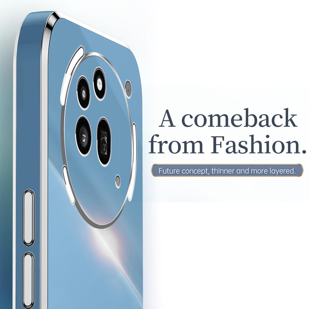 XINLI For Nothing Phone (3a) Pro Case Ring Kickstand Electroplating TPU Phone Cover