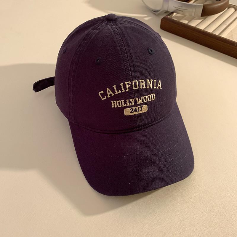 Letter California Embroidery Baseball Cap Women Wide Brim Soft Fashion Hats