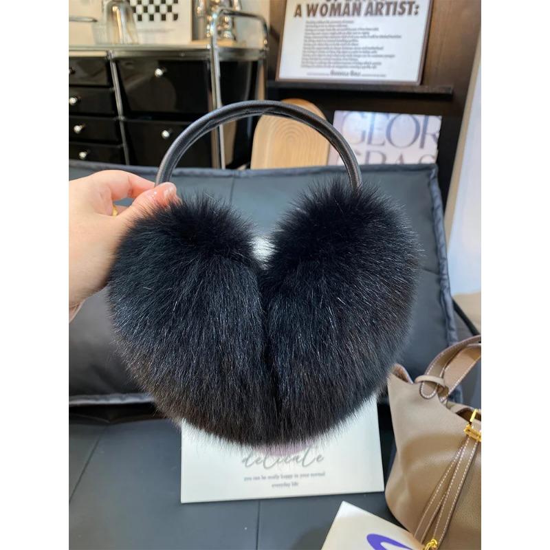 

Твердые плюшевые утеплители для ушей, зимние теплые наушники с лисьим мехом, модные ухозащитные наушники для защиты от холода, складные уши