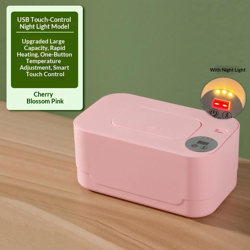 Baby Wipe Warmer Heater With Led Display Wet Towel Dispenser Portable Usb Charge Baby Wipe Warmer Napkin Heating Box Home/Car