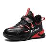 Fashion Children Winter Leather Cotton Shoes Boys Waterproof Warm Running Shoes Kids Outdoor Walking Casual Shoes Tennis Red Black