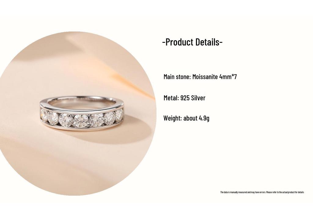Elegant Women's Moissanite Ring in 925 Sterling Silver and Gold-Plated Finish